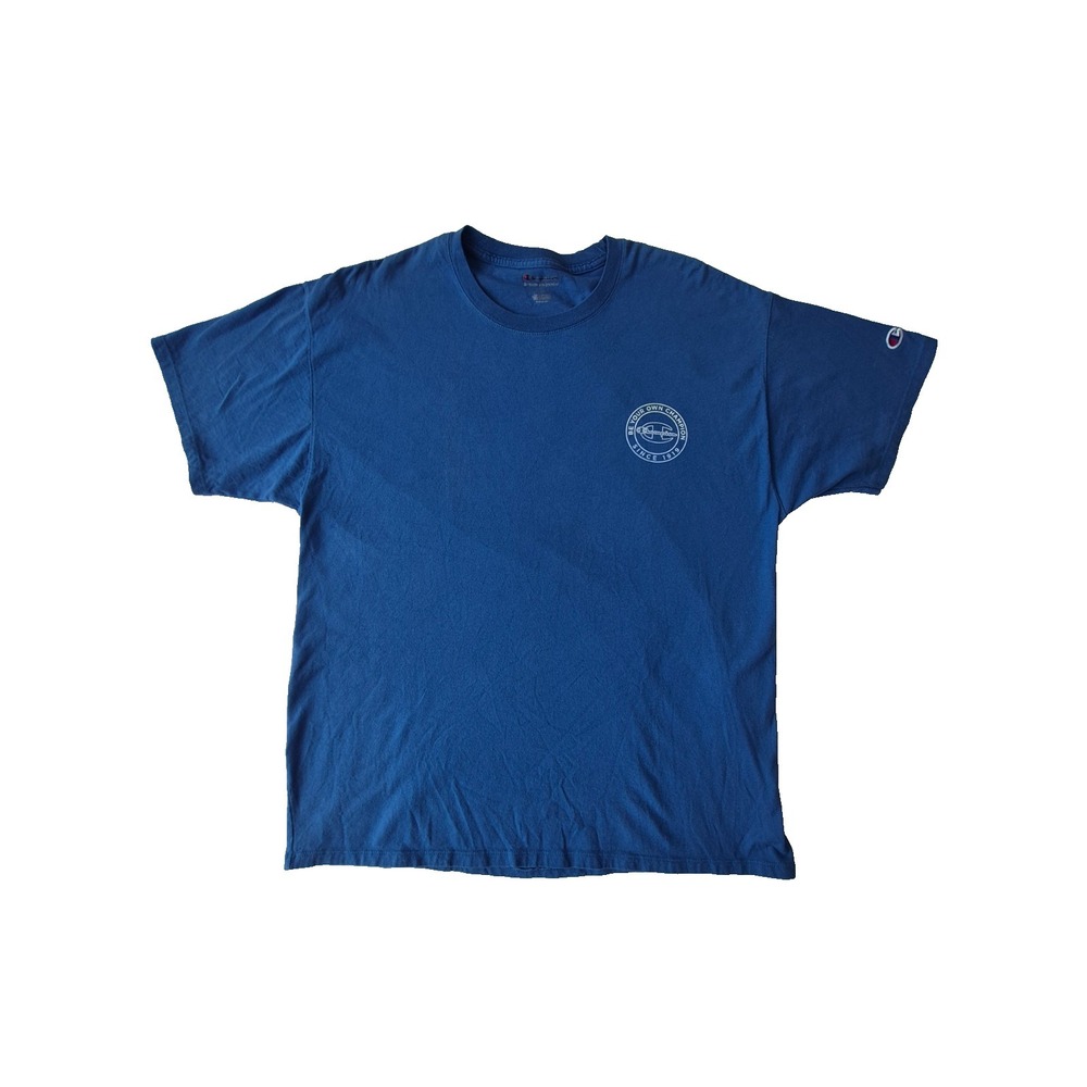 Champion Be Your Own Champion T Shirt Mens XL Blue Graphic Logo Short Sleeve